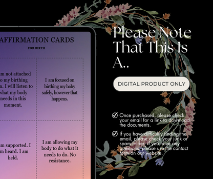 72 Printable Affirmation Cards for Motherhood (Pregnancy, Birth and Post-Partum)