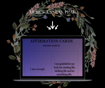 72 Printable Affirmation Cards for Motherhood (Pregnancy, Birth and Post-Partum)